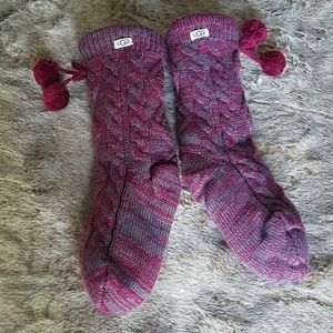 UGG Cozy crew Socks with pom poms for kids